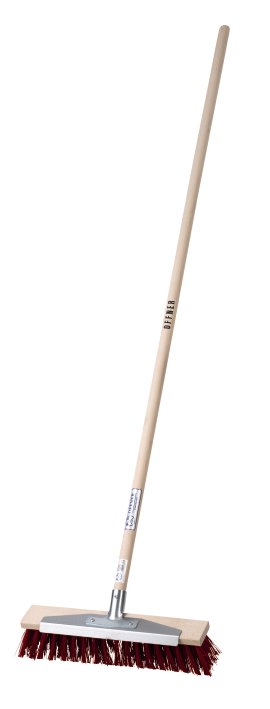 OFFNER Straßenbesen mit Stiel und Kratzleiste 40cm