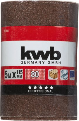 KWB Schleifrolle Korund K80, 115 mm 5 m