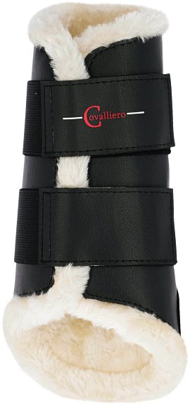 Dressurgamaschen Fleece vorne schwarz M