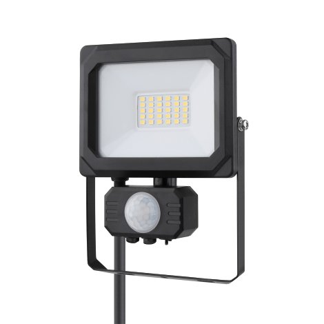 IMPOS LED-Strahler IP65 mit Sensor und Kabel 20 W