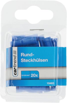 CARTREND Rundsteckhülse Blau 20 Stk.