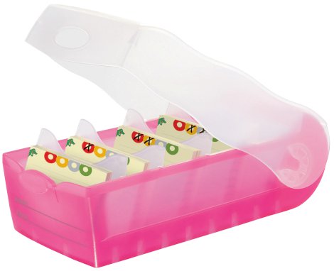 HAN Lernkartei Croco A8 Pink/Transparent