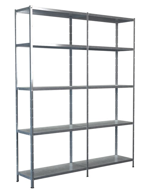 SCHULTE REGALWELT Grund + Anbauregal 10 Böden verzinkt 200x160x35 cm