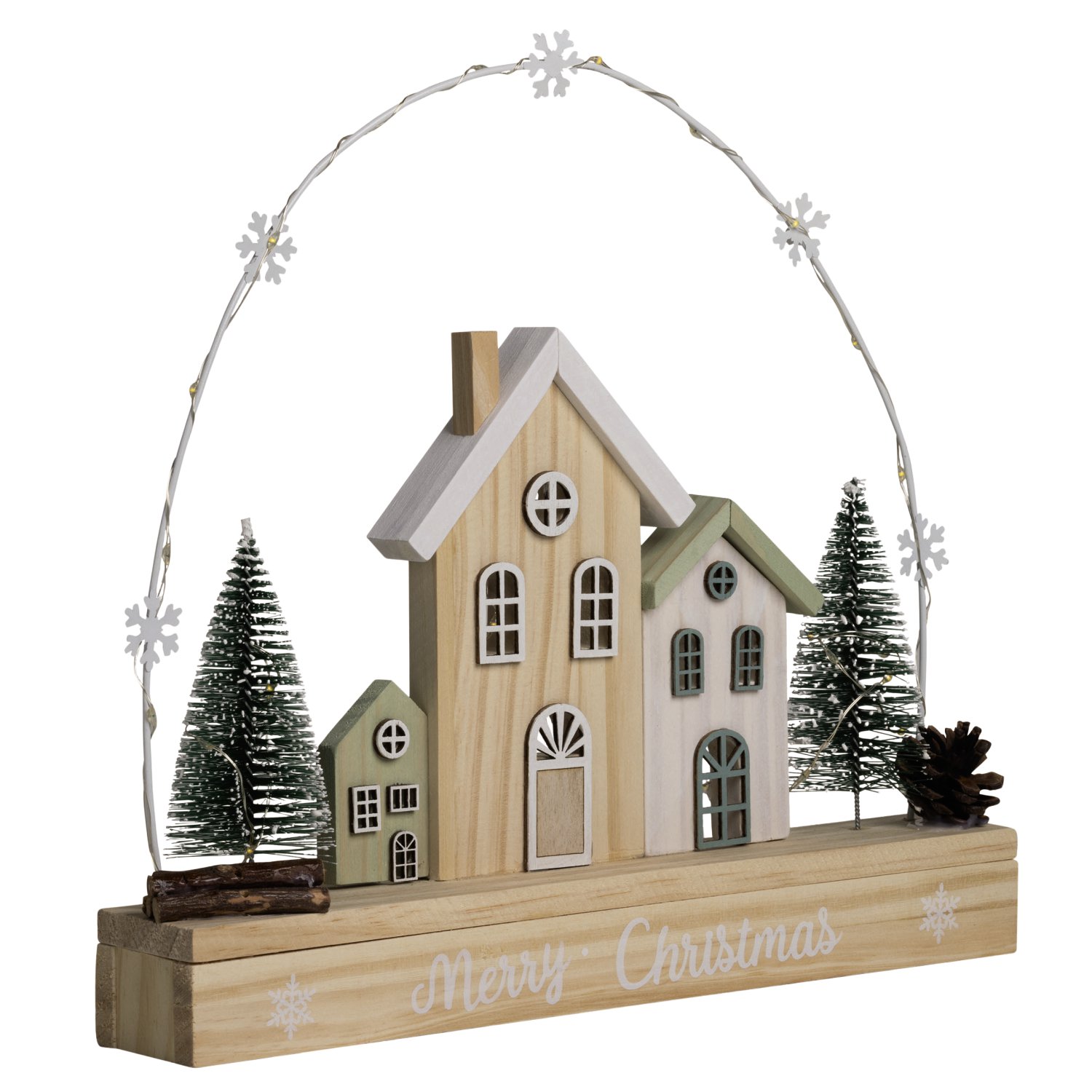 LED-Weihnachtsstadt Holz 35 LED's