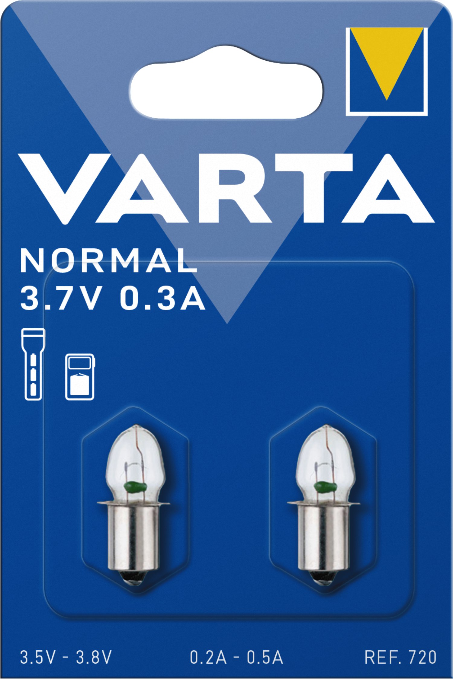 VARTA Glühlampen Normal 720 3,7V 2er Pack