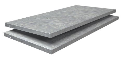 SCHULTE REGALWELT Steckfachboden verzinkt 80x40 cm, 2 Stk.
