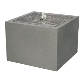 KENT LIVING Dekobrunnen Eckig Grau 44x44x32,5 cm
