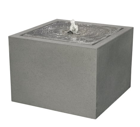 KENT LIVING Dekobrunnen Eckig Grau 44x44x32,5 cm