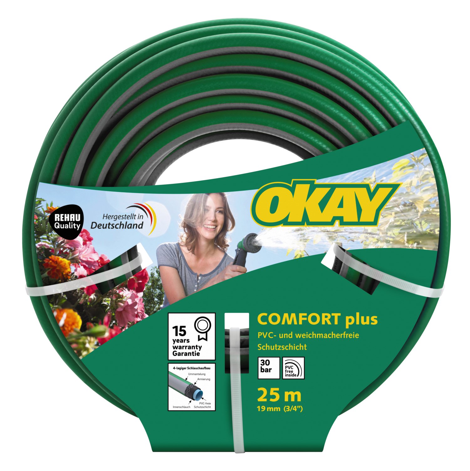 OKAY Gartenschlauch comfort 3/4" 25 m