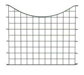 ALBERTS Zaunfeld Bogen unten Grün 773x665 mm