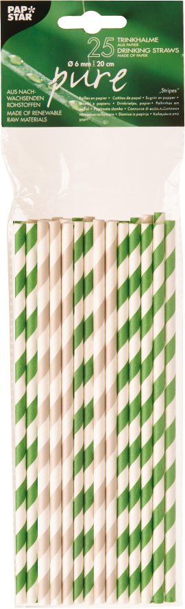 Trinkhalm Stripes pure 25 Stk.