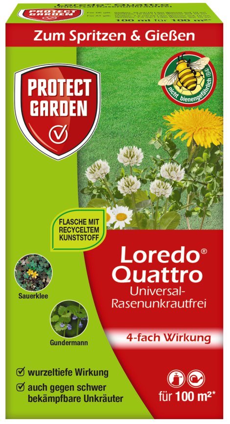 PROTECT GARDEN Loredo Quattro Universal-Rasenunkrautfrei 100 ml