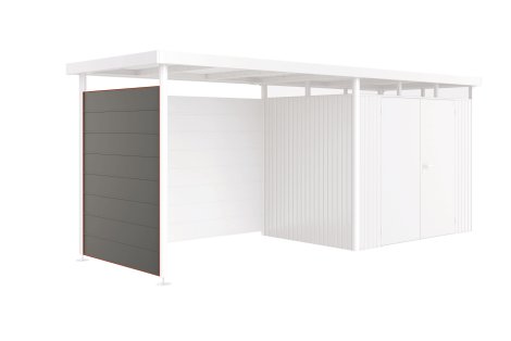 BIOHORT Seitenwand für Seitendach Highline® H3, 197x2,5x181 cm, Silber-Metallic