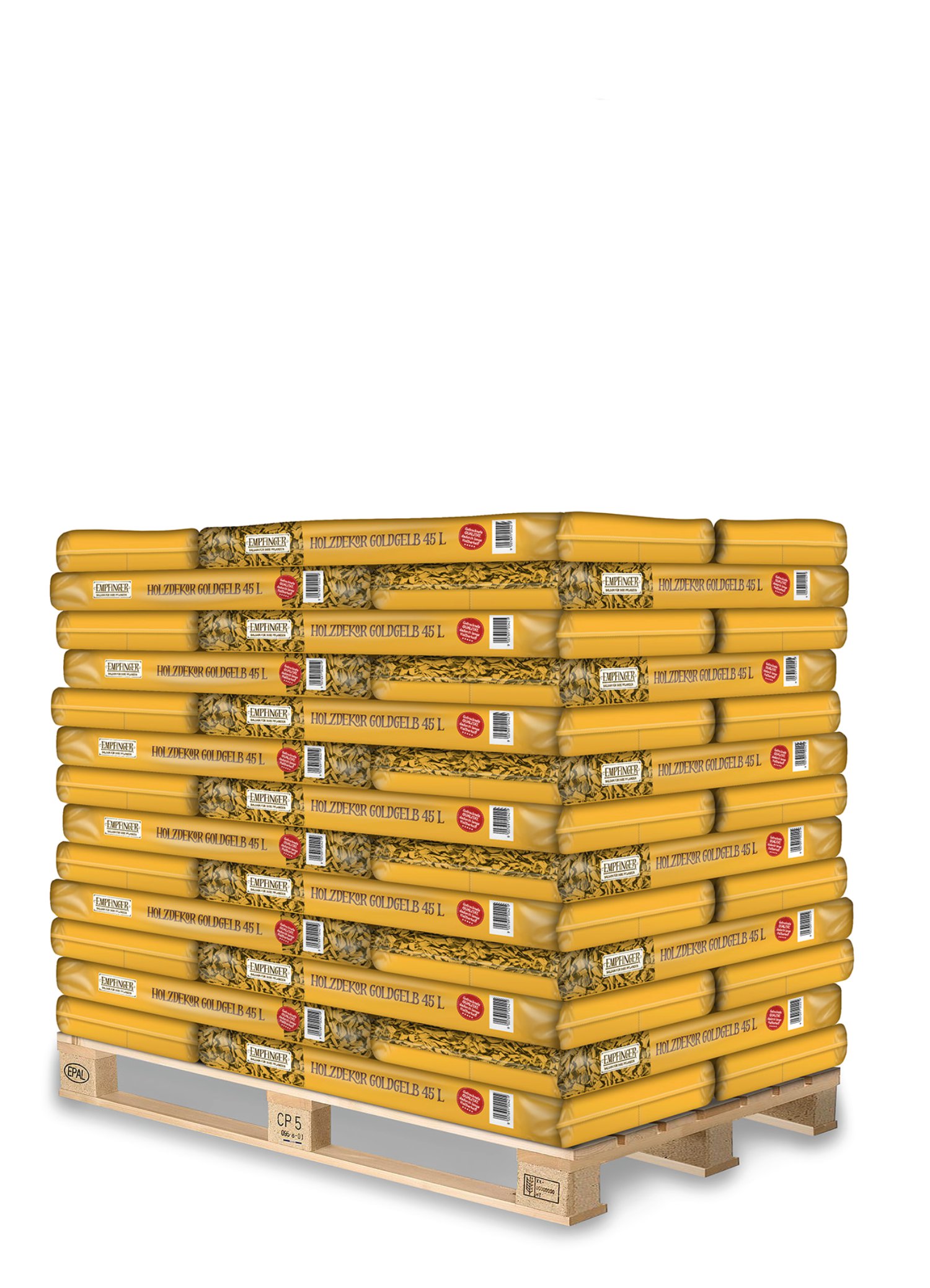 EMPFINGER Holzdekor Golgelb Palette 45 l/39Stk. inkl. Lieferung