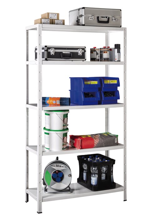 SCHULTE REGALWELT Grundregal 5 Böden Weiß 200x80x35 cm