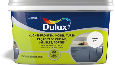 DULUX Farbe für Küchenmöbel und Türen Satin Weiß 2 l