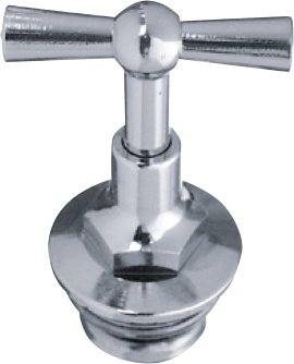 CORNAT Ventiloberteil mit Knebelgriff matt-Chrom 3/4" AG