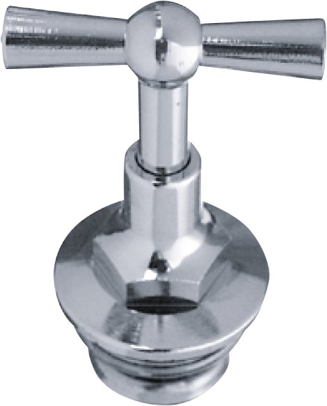 CORNAT Ventiloberteil mit Knebelgriff matt-Chrom 3/4" AG