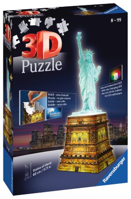 RAVENSBURGER Puzzle 3D Freiheitsstatue bei Nacht