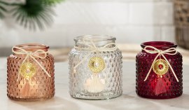 Glas-Windlicht Ornato 25973