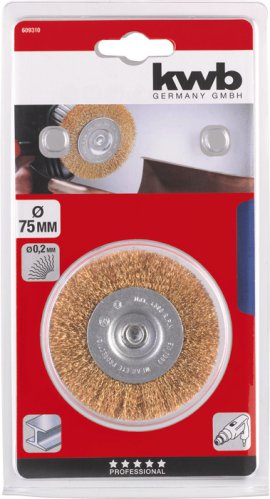 KWB Scheibenbürste Messingdraht fein Ø 75 mm