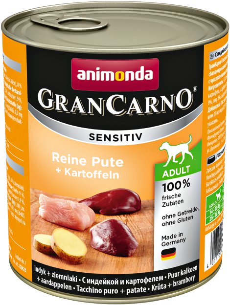 ANIMONDA GranCarno Adult Sensitive Reine Pute & Kartoffeln 800g