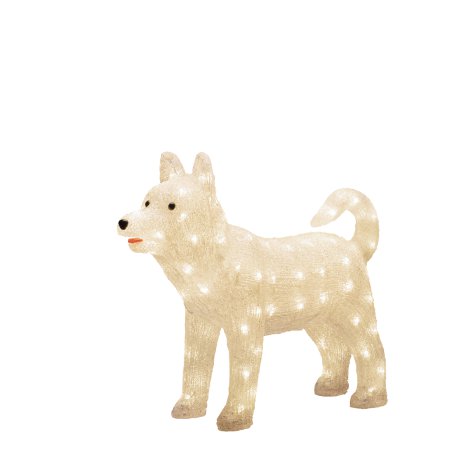 LED-Figur Husky oder Acr Warmweiß 88 Dioden