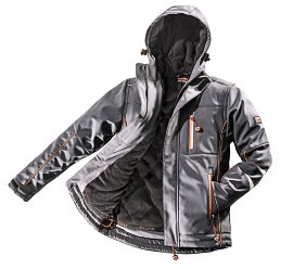 Kinder Wintersoftshelljacke Grau