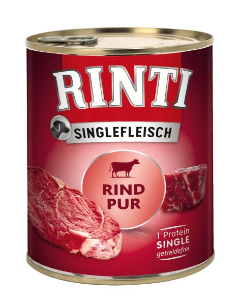 RINTI Hundenassfutter Singlefleisch Rind Pur 400 g