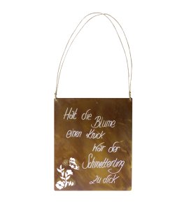 Gartenschild Knick 30x20 cm (BxH)