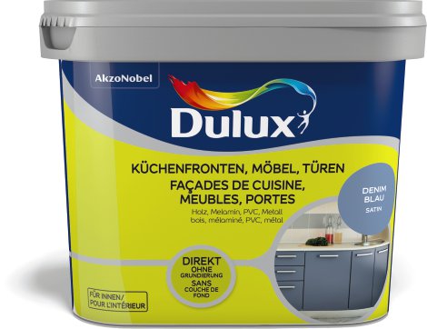 DULUX Farbe für Küchenmöbel und Türen Satin Dunkelblau 0,75 l