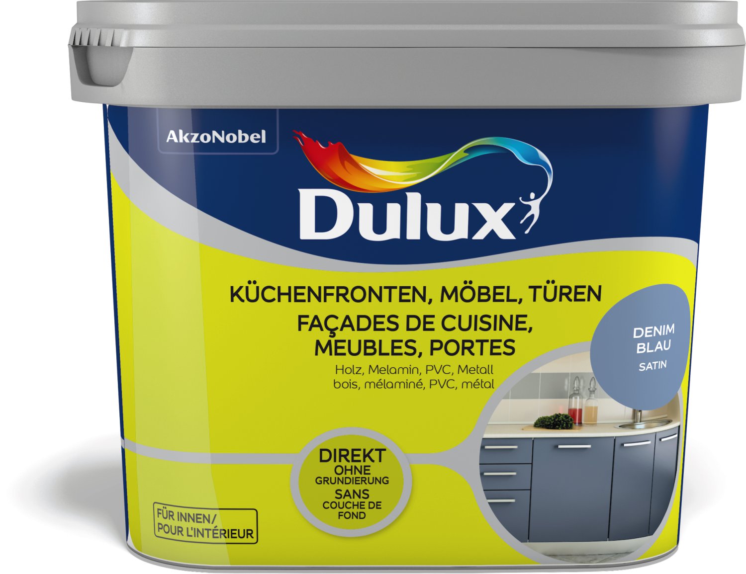 DULUX Farbe für Küchenmöbel und Türen Satin Dunkelblau