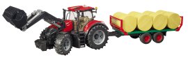 Traktor 300 CVX mit Ballentransportanhänger 03198