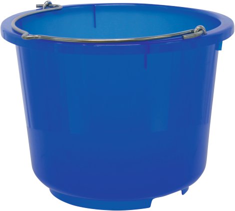 Stall- und Baueimer 12 l, blau transparent