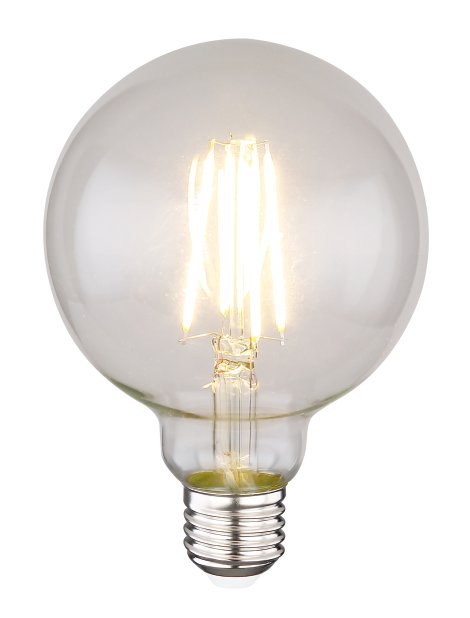 GLOBO LED-Leuchtmittel Glas klar E27 7W 2700 K Warmweiß 9,5x14 cm (⌀xH)