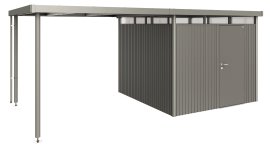 BIOHORT Seitendach für Gerätehaus HighLine® H4, 282x275x222 cm, Quarzgrau-Metallic