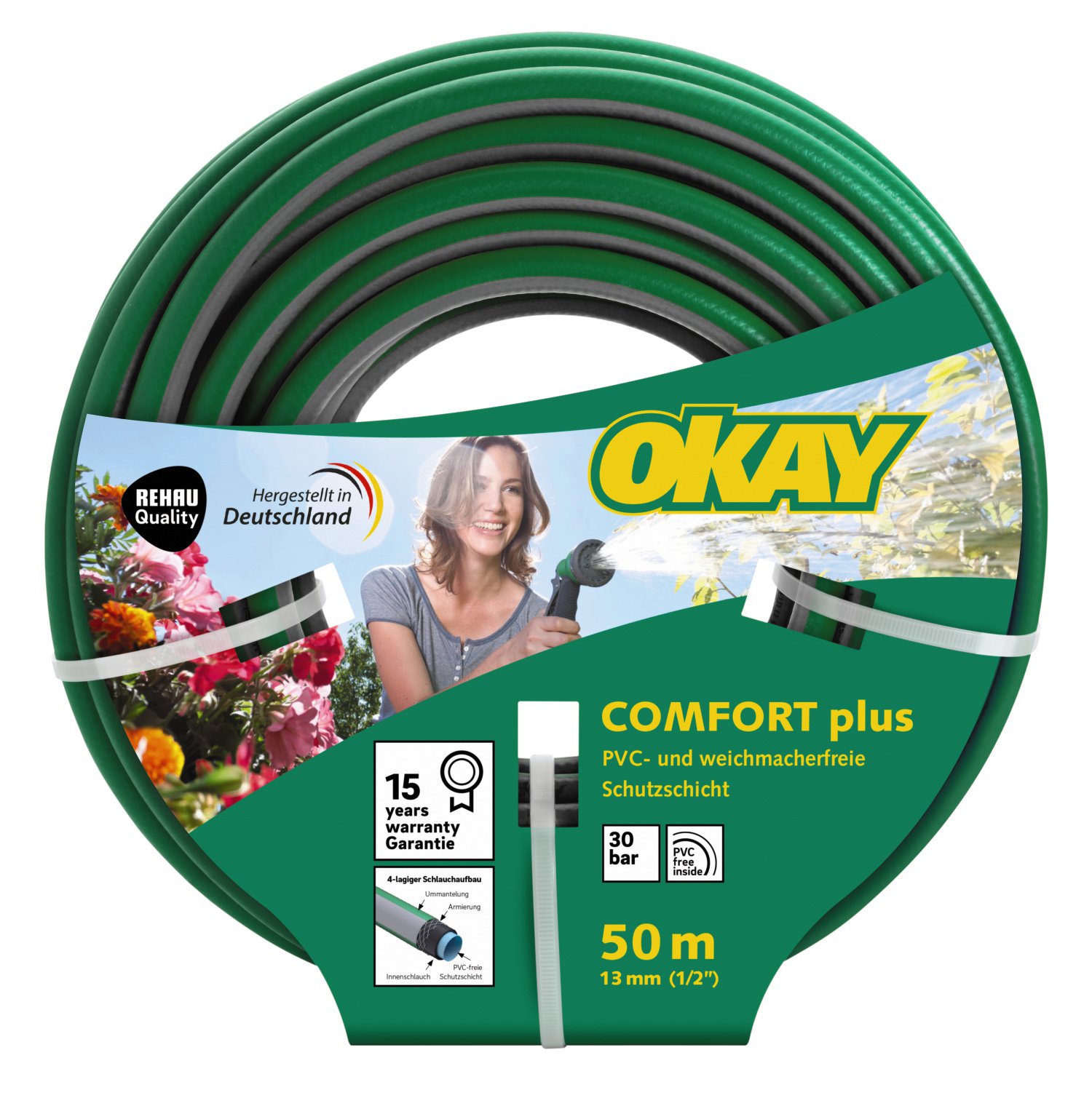 OKAY Gartenschlauch Comfort 1/2" 50 m