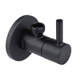 CORNAT Eckventil Design rund Schwarz