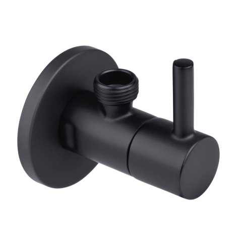 CORNAT Eckventil Design rund Schwarz