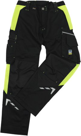 WERKSTOFF Bundhose Premium, schwarz/signalgelb