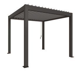 BIOHORT Pergola Dunkelgrau/Silber-Metallic