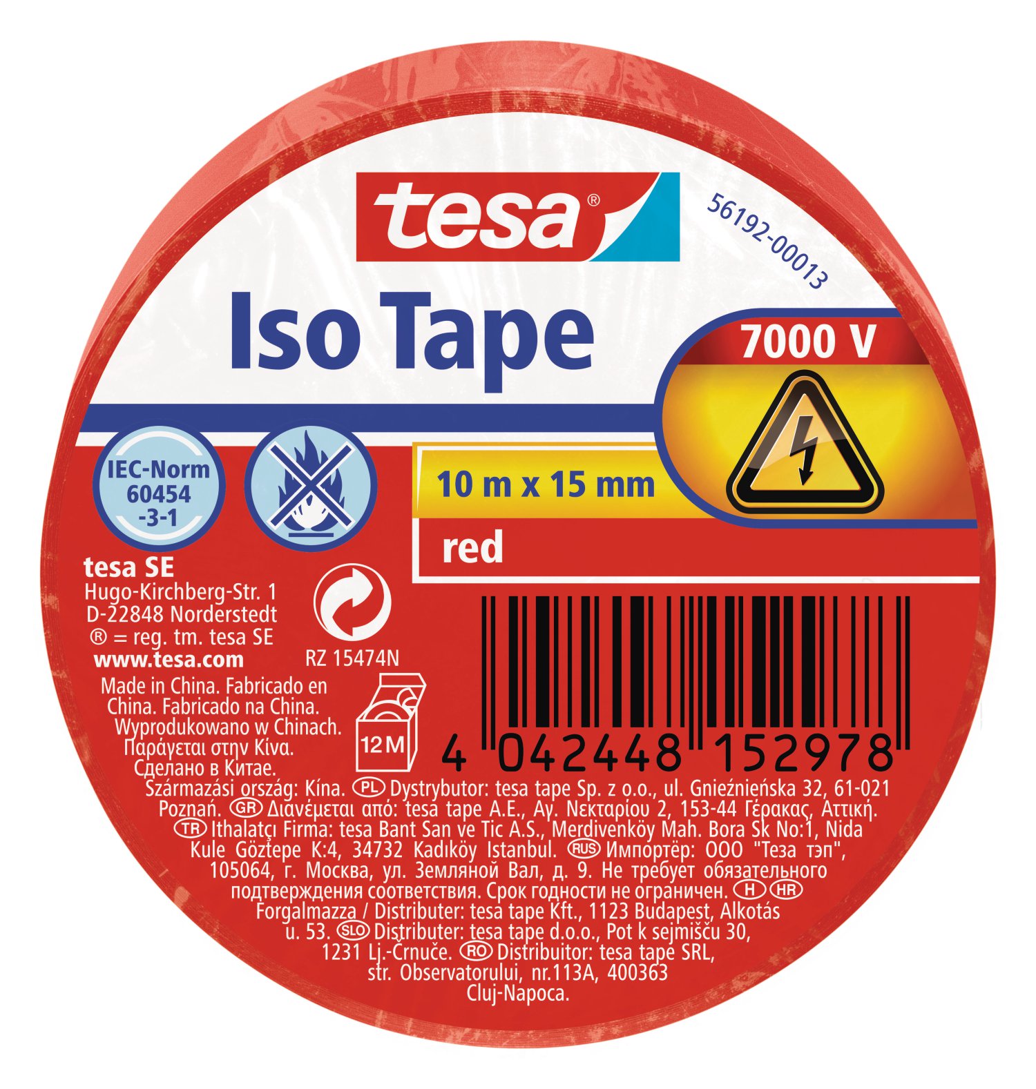 TESA Isolierband Rot