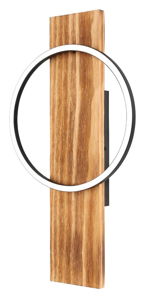 EGLO LED Wand- und Deckenleuchte Boyal Holz Schwarz 12W