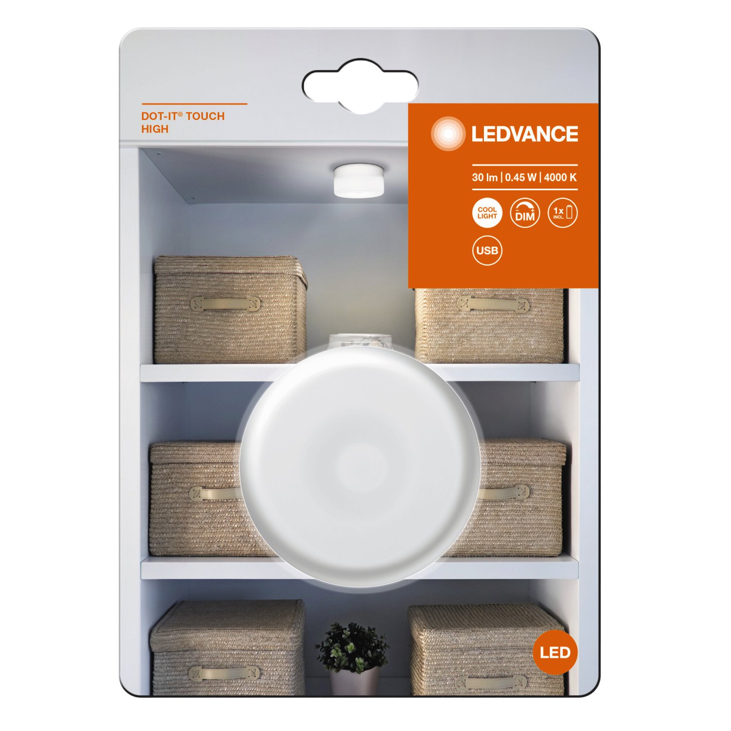 LEDVANCE LED-Leuchte Dot High Kaltweiß WT 0,45W 6,5x3,5