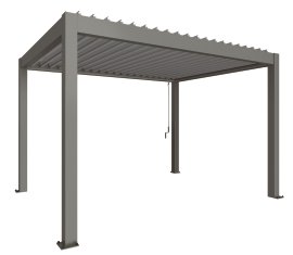 BIOHORT Pergola Quarzgrau/Silber-Metallic