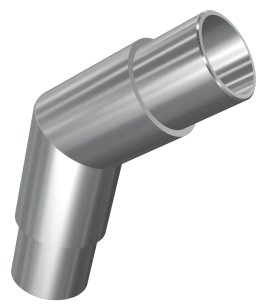 ALPERTEC 45°-Rohrverbinder Edelstahl Ø 42,2x2 mm