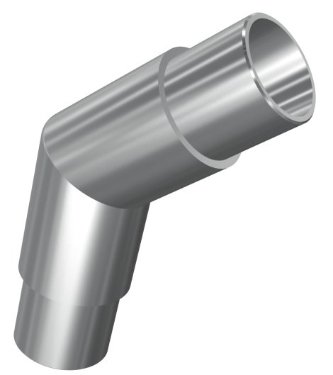 ALPERTEC 45°-Rohrverbinder Edelstahl Ø 42,4x2 mm
