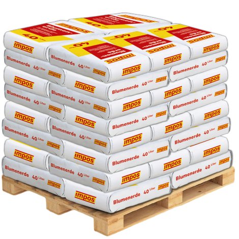 IMPOS Blumenerde Palette 40 l /54 Stk. inkl. Lieferung