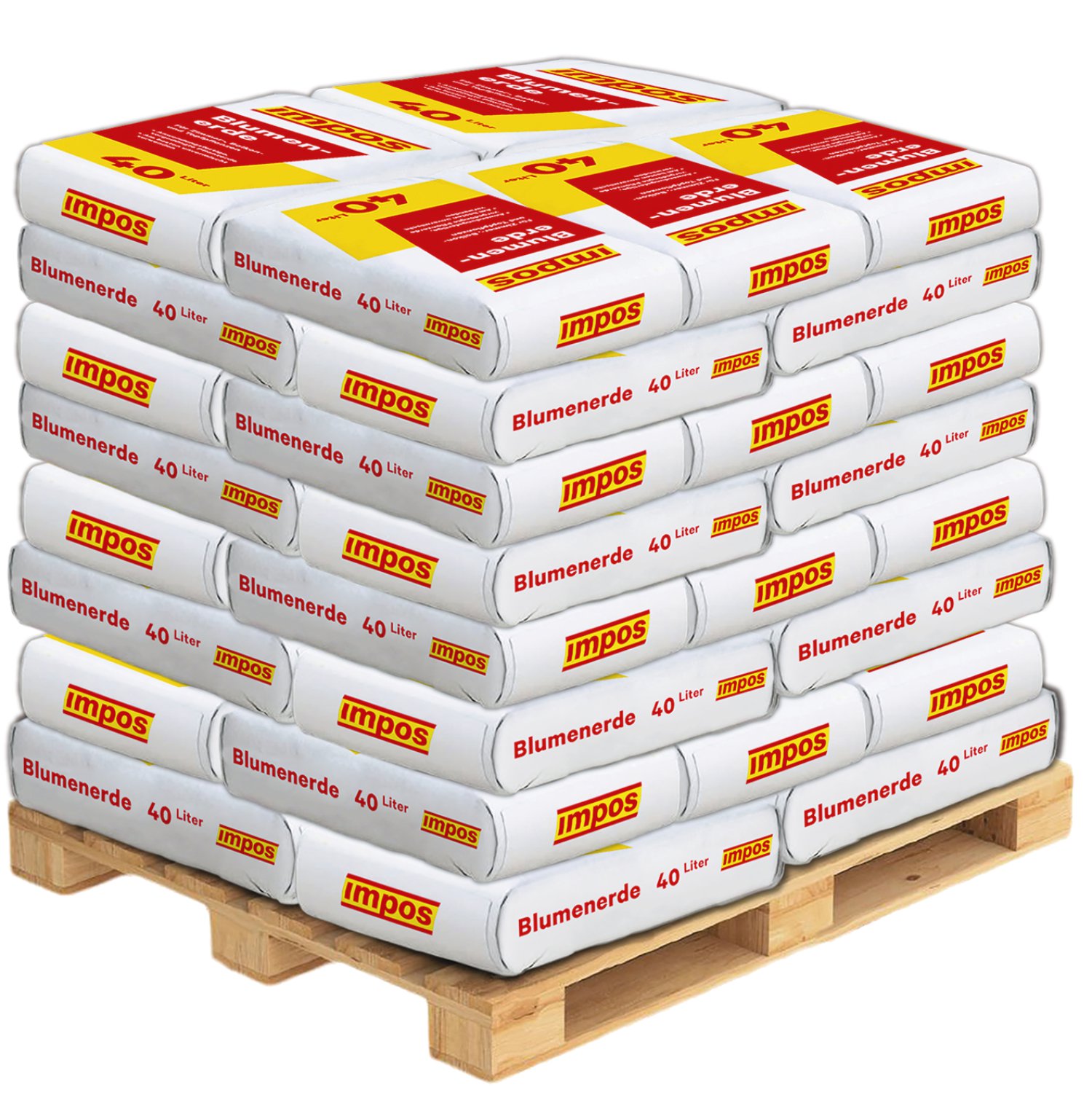 IMPOS Blumenerde Palette 40 l /54 Stk. inkl. Lieferung