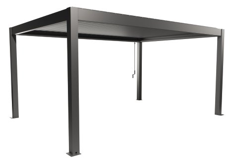 BIOHORT Pergola, 5x3,5 m, Quarzgrau-metallic